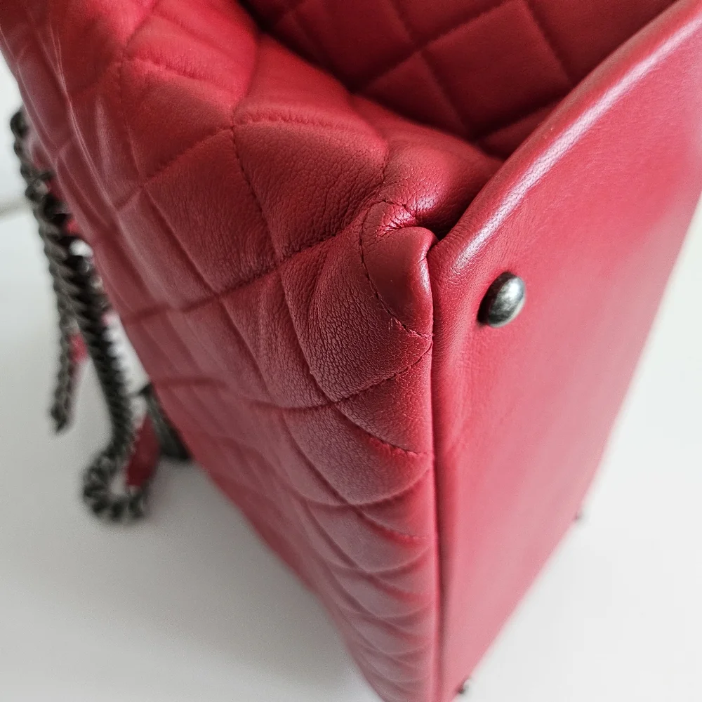 Chanel Red Boy Chained Two-way Tote